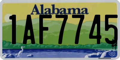 AL license plate 1AF7745