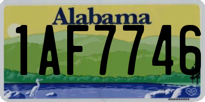 AL license plate 1AF7746