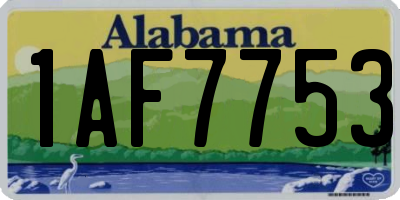 AL license plate 1AF7753