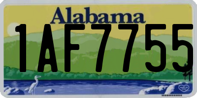 AL license plate 1AF7755