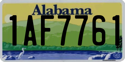 AL license plate 1AF7761