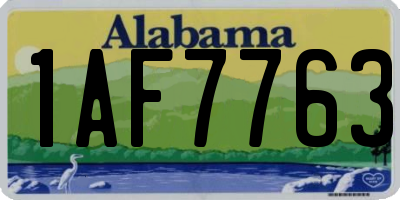 AL license plate 1AF7763