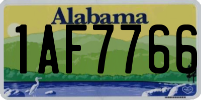 AL license plate 1AF7766