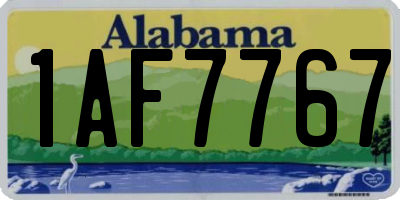 AL license plate 1AF7767