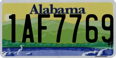 AL license plate 1AF7769