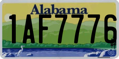 AL license plate 1AF7776
