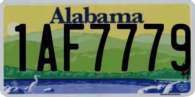 AL license plate 1AF7779
