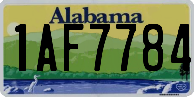 AL license plate 1AF7784