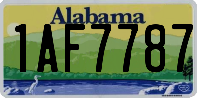 AL license plate 1AF7787