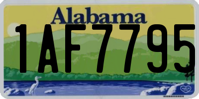 AL license plate 1AF7795