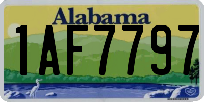 AL license plate 1AF7797