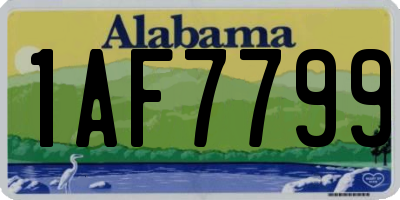 AL license plate 1AF7799