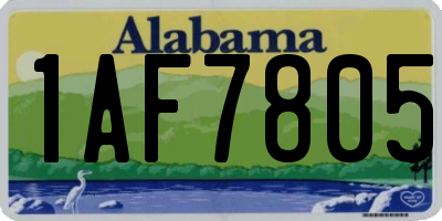 AL license plate 1AF7805