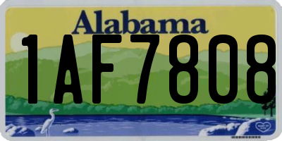 AL license plate 1AF7808