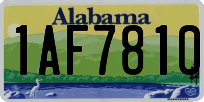 AL license plate 1AF7810