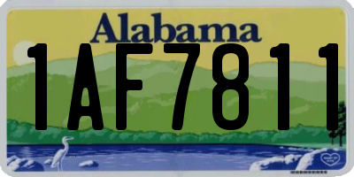 AL license plate 1AF7811