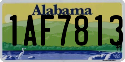 AL license plate 1AF7813