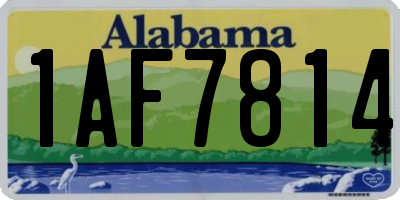 AL license plate 1AF7814