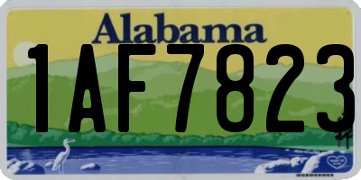 AL license plate 1AF7823
