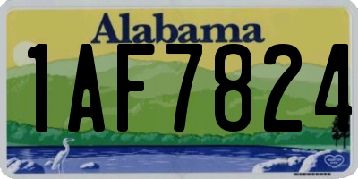 AL license plate 1AF7824