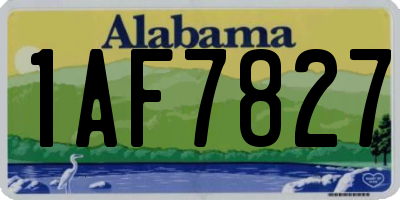 AL license plate 1AF7827