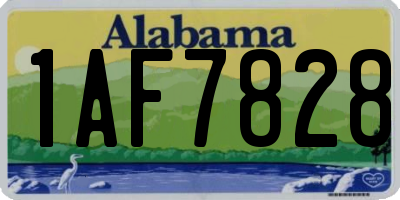 AL license plate 1AF7828