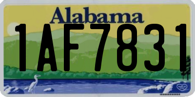 AL license plate 1AF7831