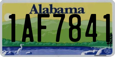 AL license plate 1AF7841