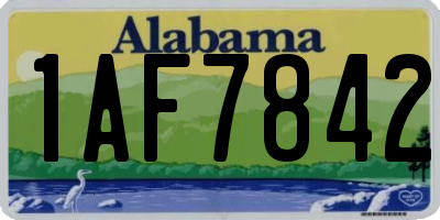 AL license plate 1AF7842