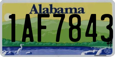 AL license plate 1AF7843