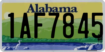 AL license plate 1AF7845