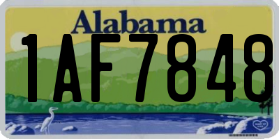 AL license plate 1AF7848