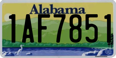 AL license plate 1AF7851