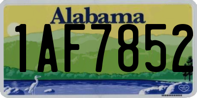 AL license plate 1AF7852