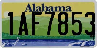 AL license plate 1AF7853