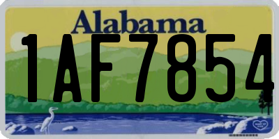 AL license plate 1AF7854