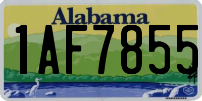 AL license plate 1AF7855