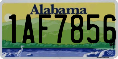 AL license plate 1AF7856