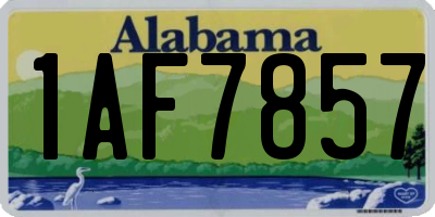 AL license plate 1AF7857