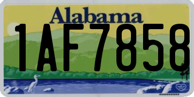 AL license plate 1AF7858