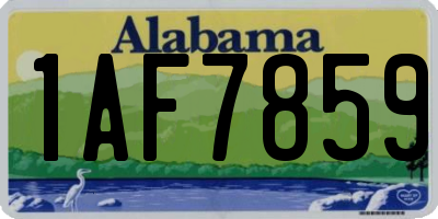 AL license plate 1AF7859