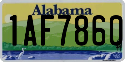 AL license plate 1AF7860