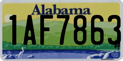 AL license plate 1AF7863