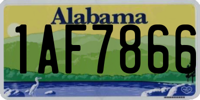 AL license plate 1AF7866