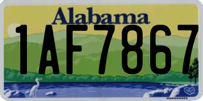 AL license plate 1AF7867