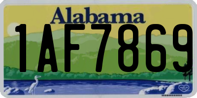AL license plate 1AF7869