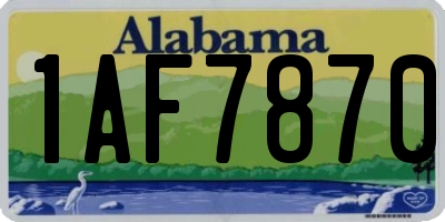 AL license plate 1AF7870