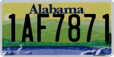 AL license plate 1AF7871