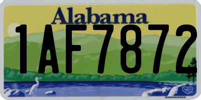AL license plate 1AF7872