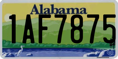 AL license plate 1AF7875